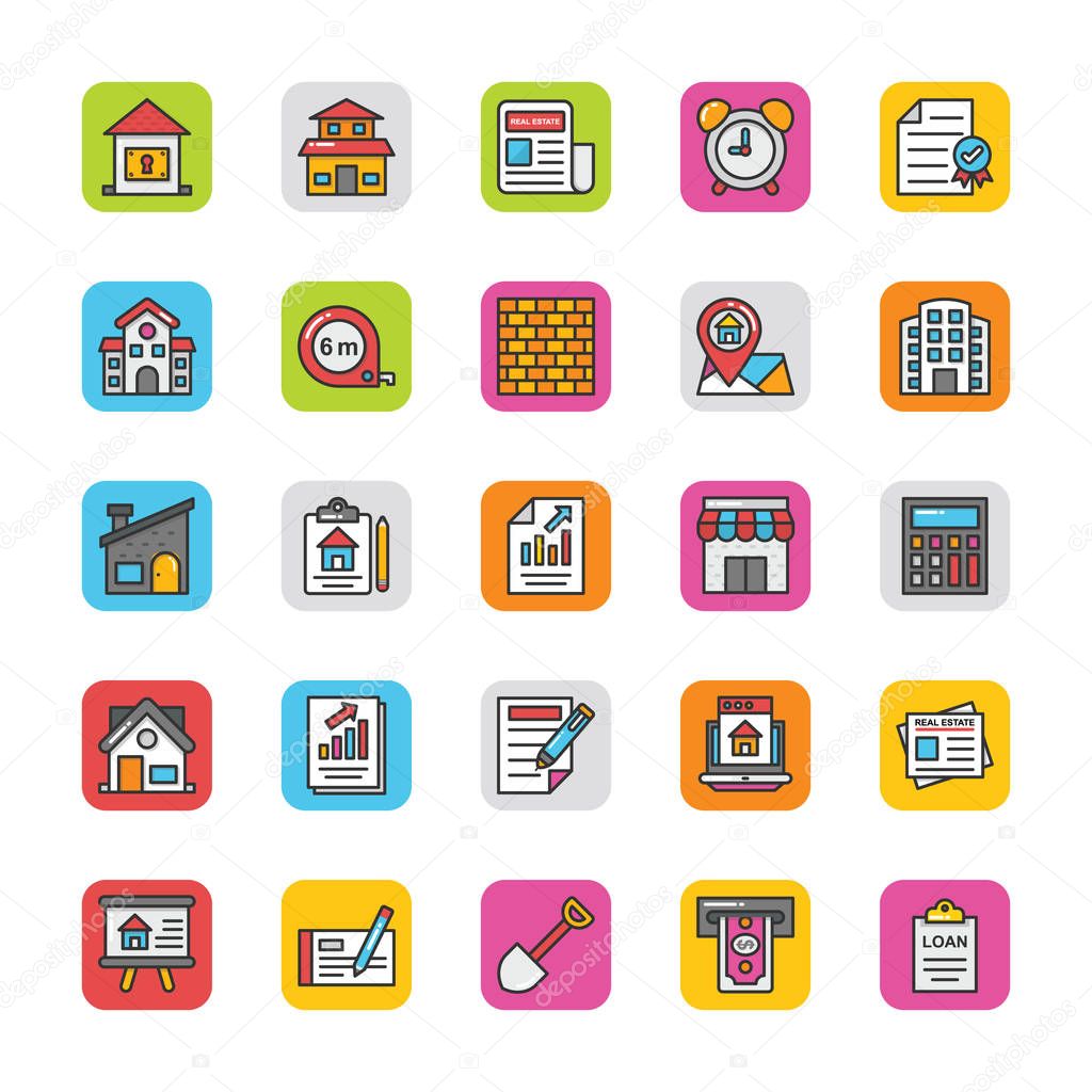 Real Estate Vector Icons Set 3
