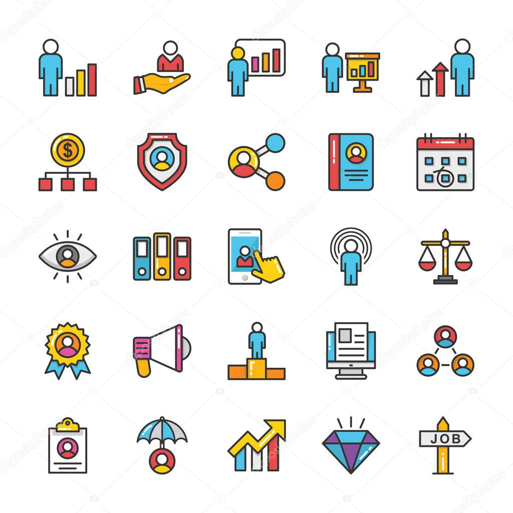 Human Resource Vector Icons Set 3
