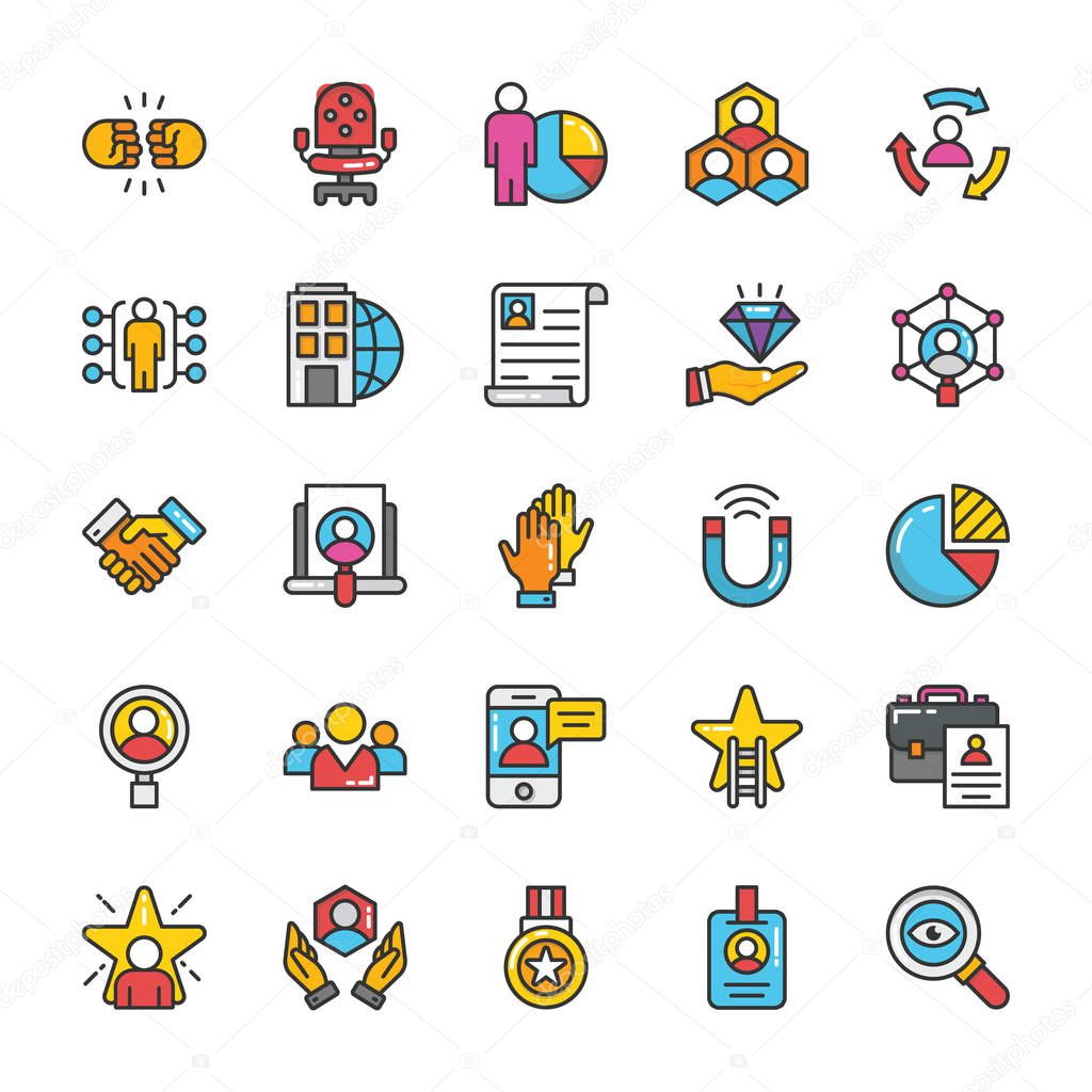 Human Resource Vector Icons Set 5