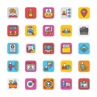 İnsan kaynakları Vector Icons 2 Set