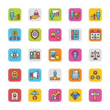 3 insan kaynakları Vector Icons Set