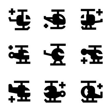 Hava ambulans vektör simgeler 2