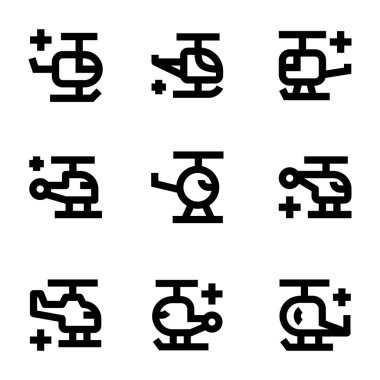 Hava ambulans vektör simgeler 1