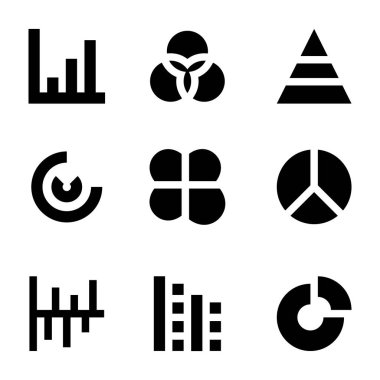 Çubuk grafik vektör simgeler 2