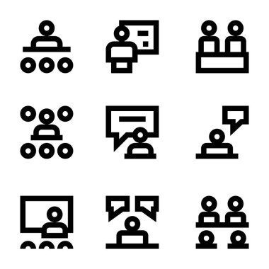 Sınıf, öğretmen, sınıf vektör simgeler 1