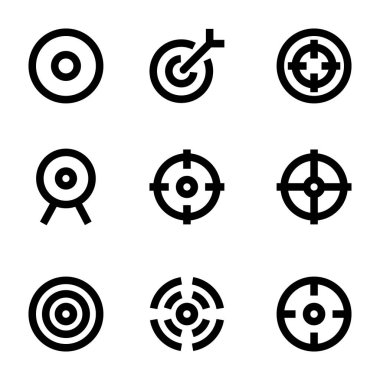 Dart tahtası vektör simgeler 1