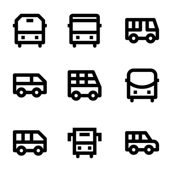 Iconos del vector del autobús 1 — Archivo Imágenes Vectoriales