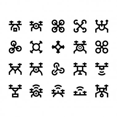 Drone vektör simgeler 1