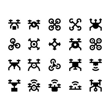 Drone vektör simgeler 2