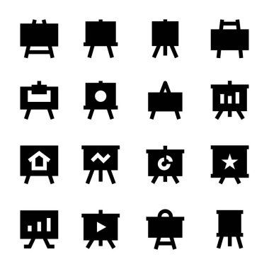 Şövale vektör simgeler 2