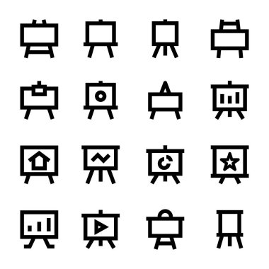 Şövale vektör simgeler 1