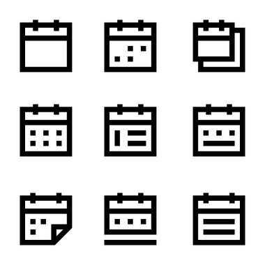 Takvim vektör simgeler 1