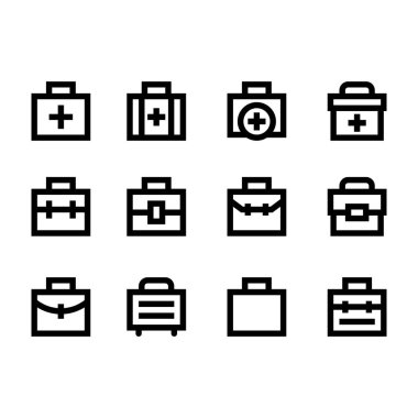 İlk yardım kutusu vektör simgeler 1