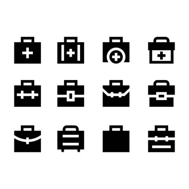 İlk yardım kutusu vektör simgeler 2