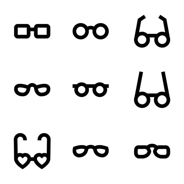 Γυαλιά ανυσματικά εικονίδια 1 — Διανυσματικό Αρχείο
