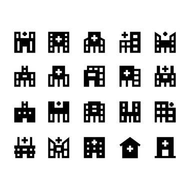 Hastane vektör simgeler 2