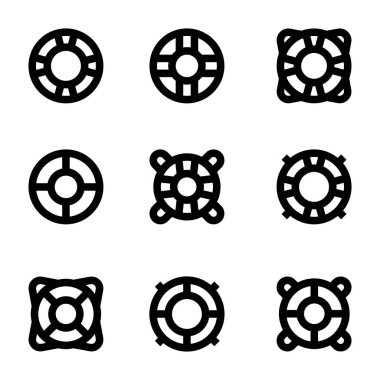 Hayat kemer vektör simgeler 1