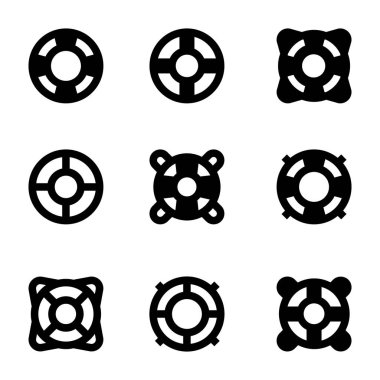 Hayat kemer vektör simgeler 2