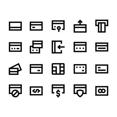 Ödeme kartları vektör simgeler 1