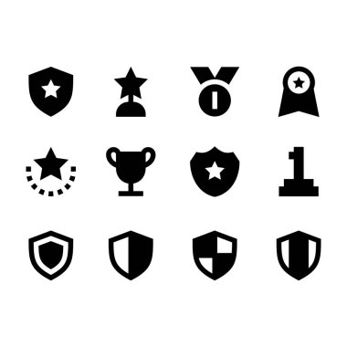 Ödülü, ödül, madalya vektör simgeler 2