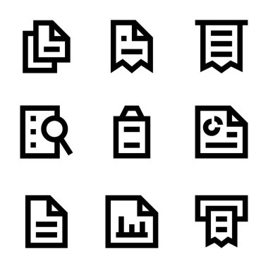 Alış irsaliyesi vektör simgeler 1