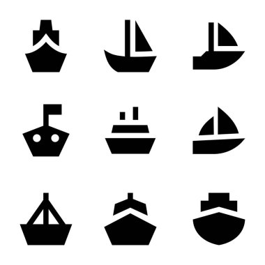 Gemi vektör simgeler 2