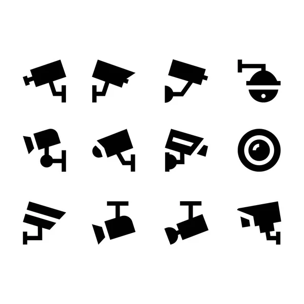 Ícones de vetor de câmera de segurança 2 — Vetor de Stock