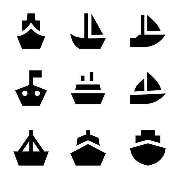 Icônes vectorielles des navires 2 — Image vectorielle