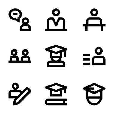 Öğrenci, eğitim, vektör simgeler 1 öğrenme