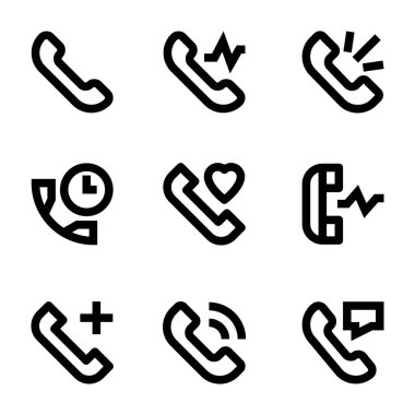 Telefon, telefon, alıcı vektör simgeler 1