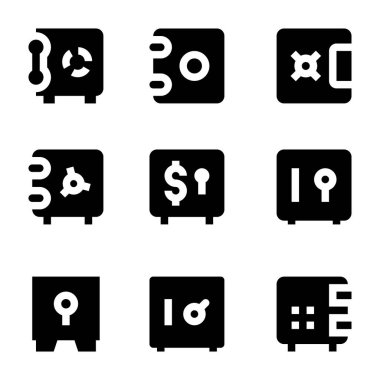Kasa, banka tonoz vektör simgeler 2