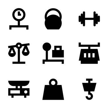 Tartı ölçek vektör simgeler 2