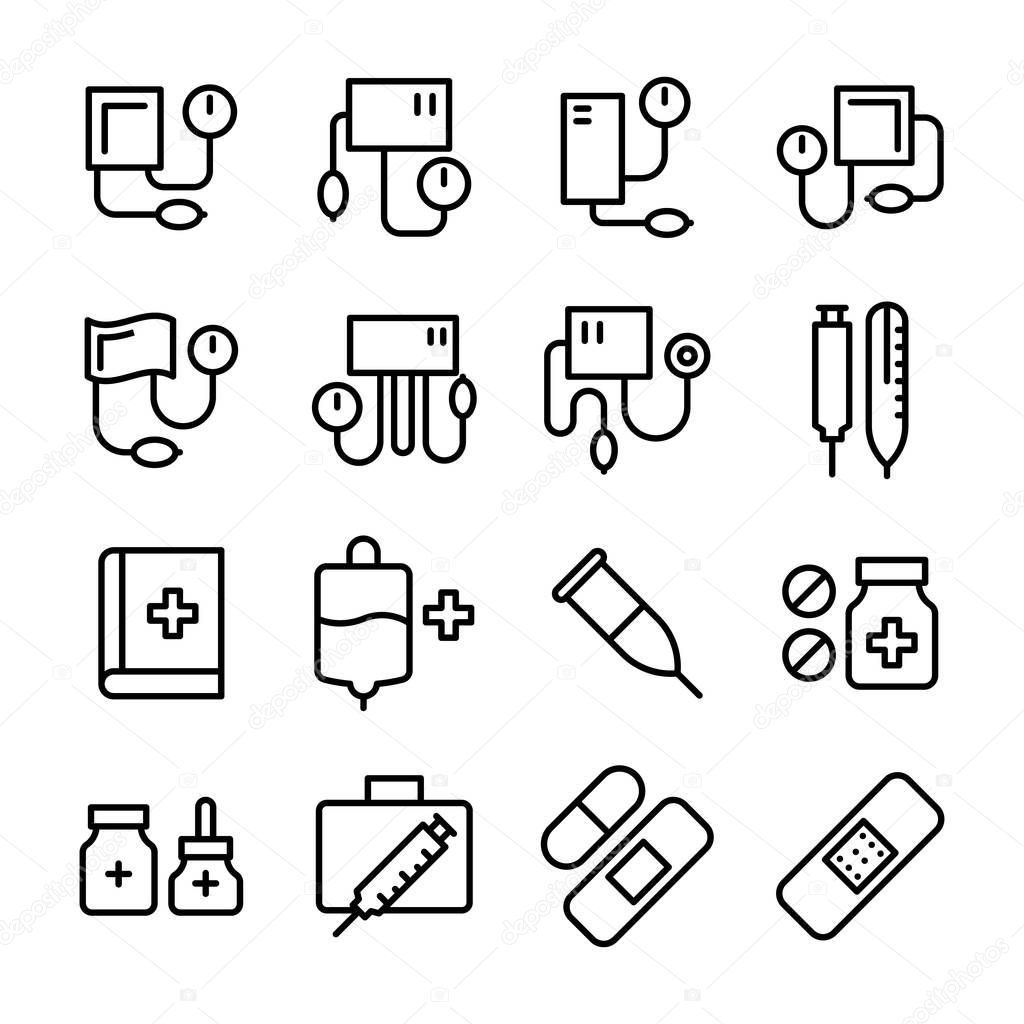 Medical Line Vector Icons Set