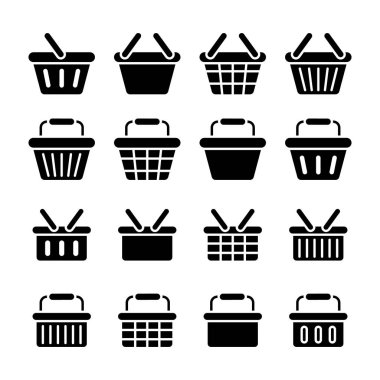 Alışveriş Glifler Vector Icons Set 