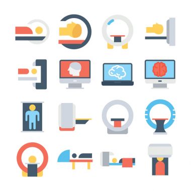 Set of  Ct Color Vector Icons