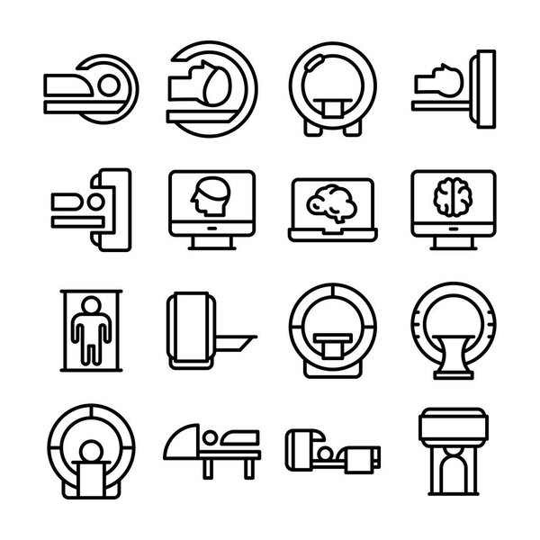 Set of  Ct Line Vector Icons