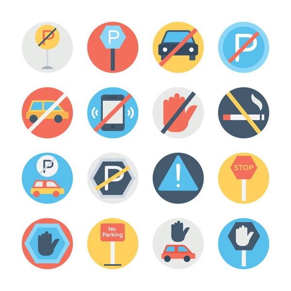 Набор векторной иконы сухого цвета
 