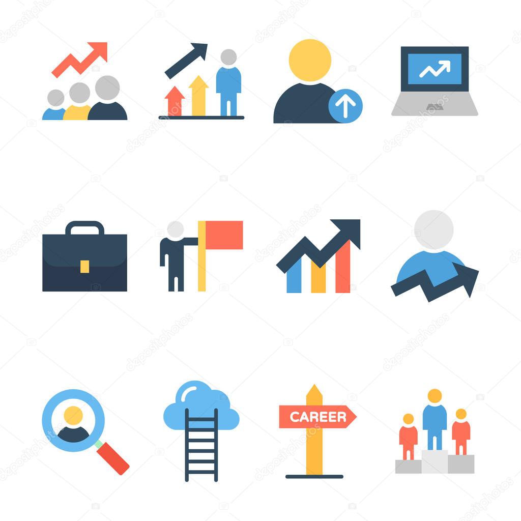 Set of Success Colored Vector Icons