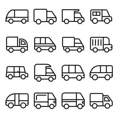 Set of Transport Line Vector Icons clipart