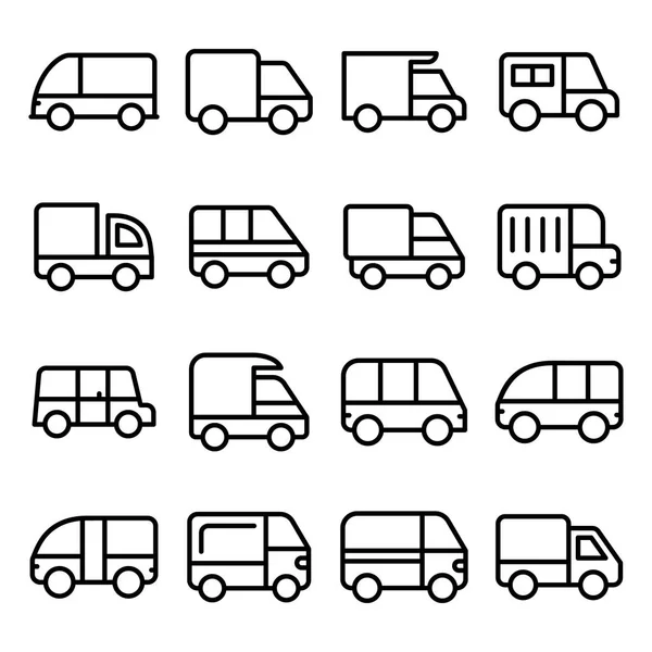 Set of Transport Line Vector Icons — Stock Vector