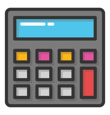 Hesap makinesi vektör simgesi