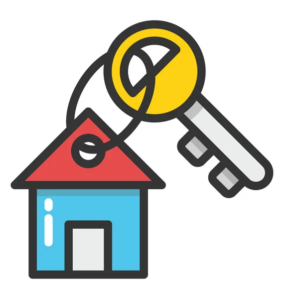 Hus nyckel vektor ikon — Stock vektor