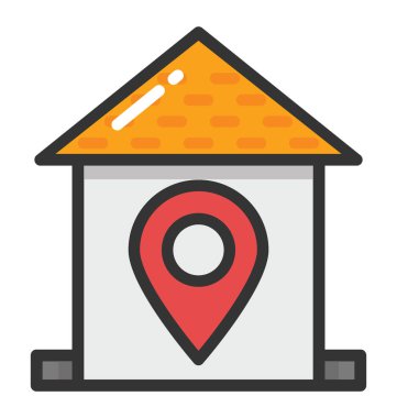 House işaretçi vektör simgesi