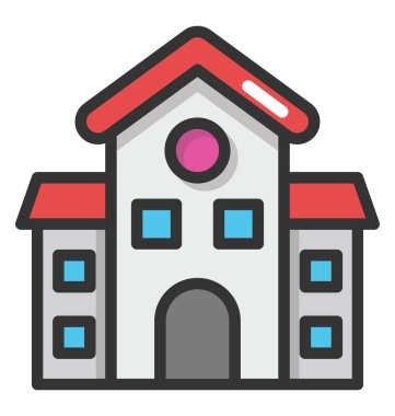 Multistorey bina vektör simgesi