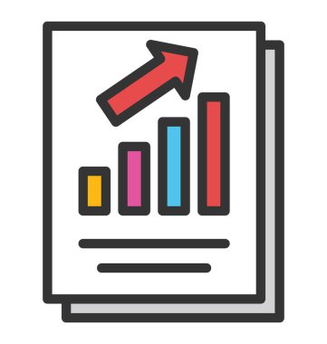 Grafik rapor vektör simgesi