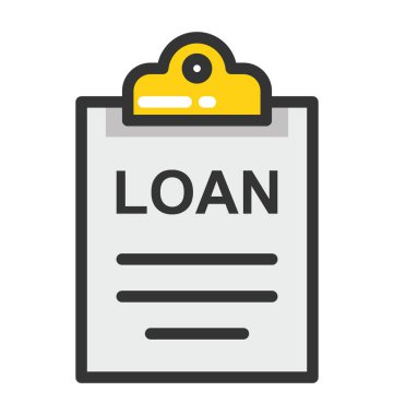 Kredi uygulaması vektör simgesi