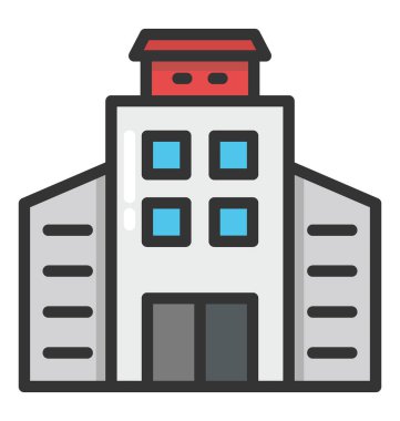 Daire bina vektör simgesi