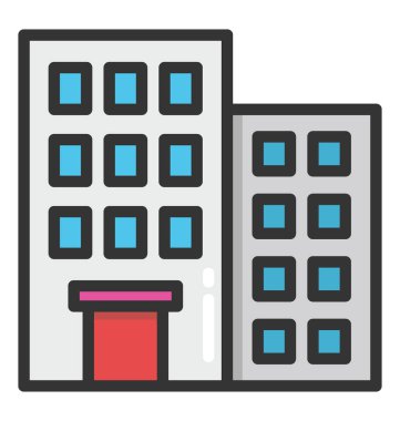 Daire bina vektör simgesi