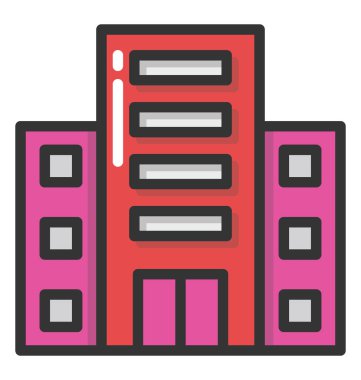 Daire bina vektör simgesi