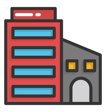 Daire bina vektör simgesi